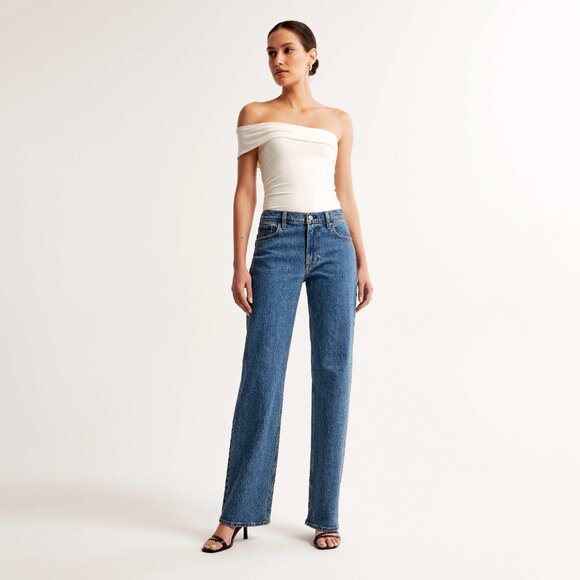 Abercrombie & Fitch Dark Marble Low Rise Baggy Jean size 25 Regular - Picture 3 of 14